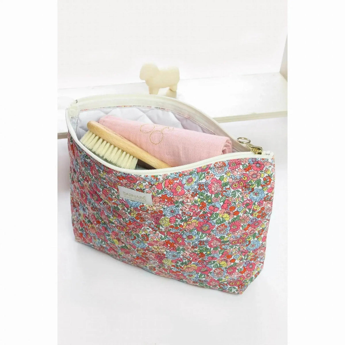 Trousse de toilette Barnabé - Liberty FLEURS - BY ARTINE Barnabé aime le café