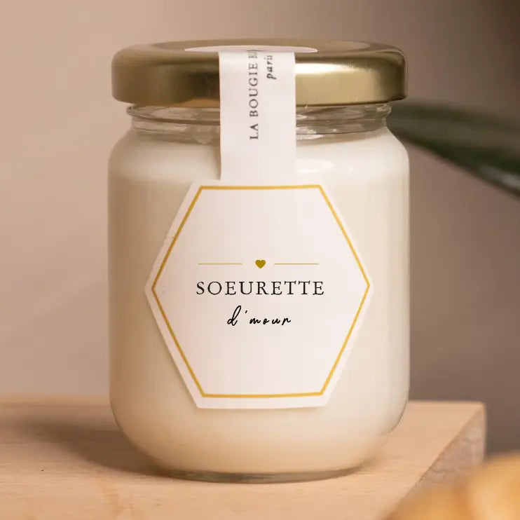 Bougie Le Petit Pot de Miel - Soeurette d'amour La Bougie blanche