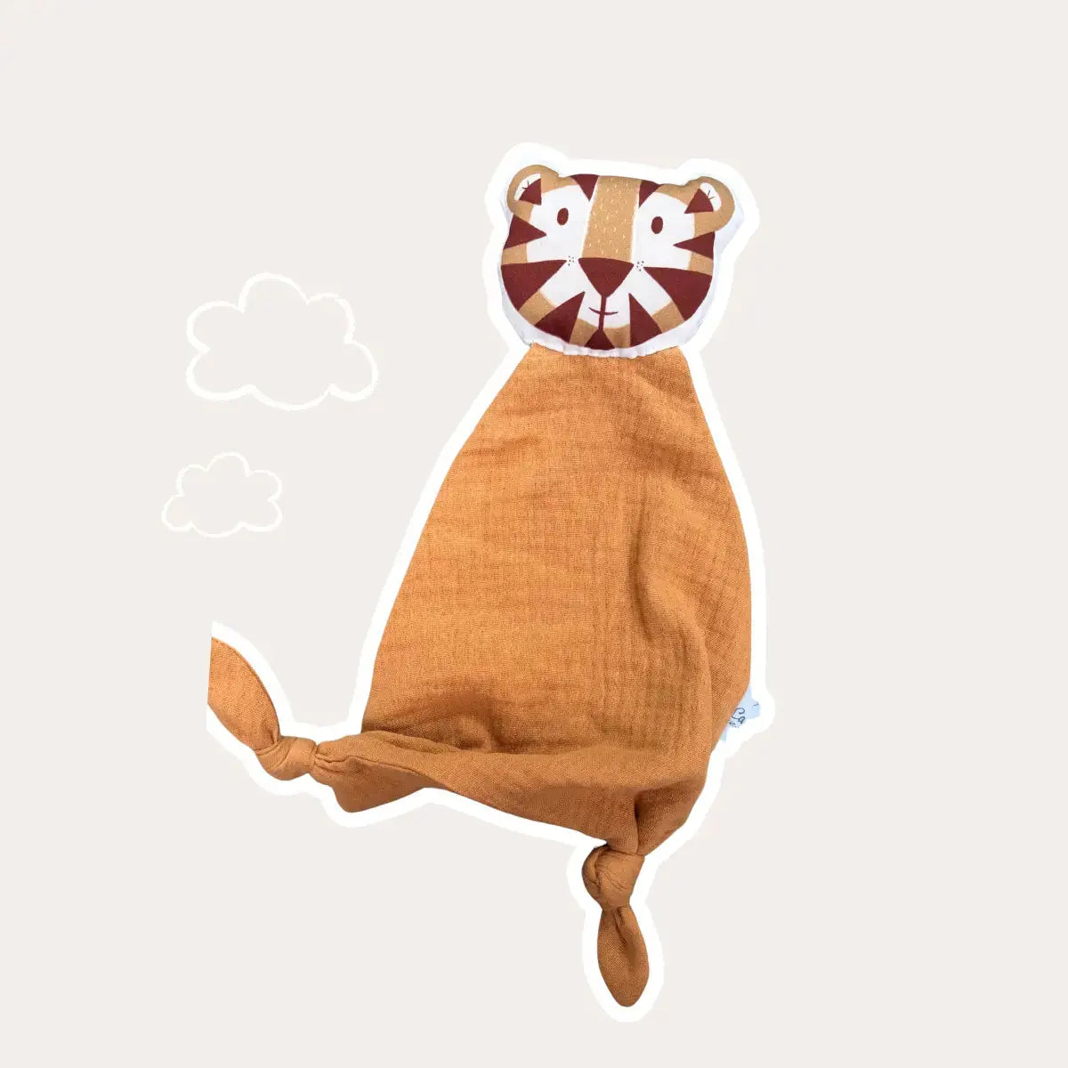 Doudou gaze de coton - tigre Carotte & cie