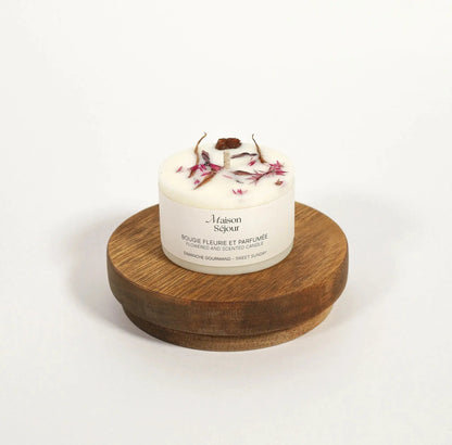Bougie fleurs séchées Maison Séjour - dimanche gourmand - BY ARTINE Maison Séjour
