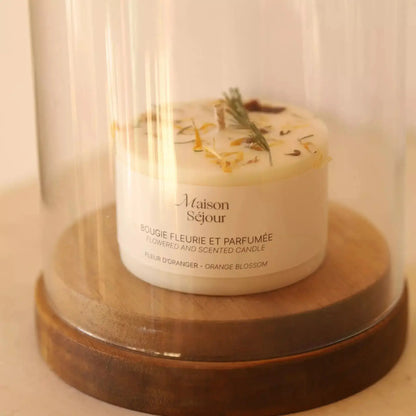 Bougie fleurs séchées Maison Séjour - Fleur d'oranger - BY ARTINE Maison Séjour