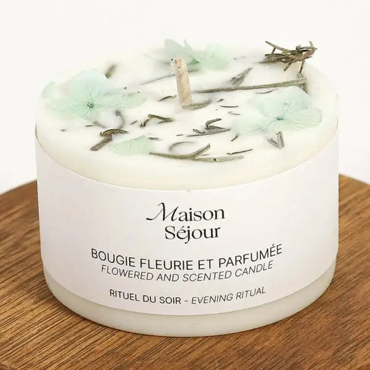Bougie parfumée fleurs séchées Maison Séjour - Rituel du soir Maison Séjour