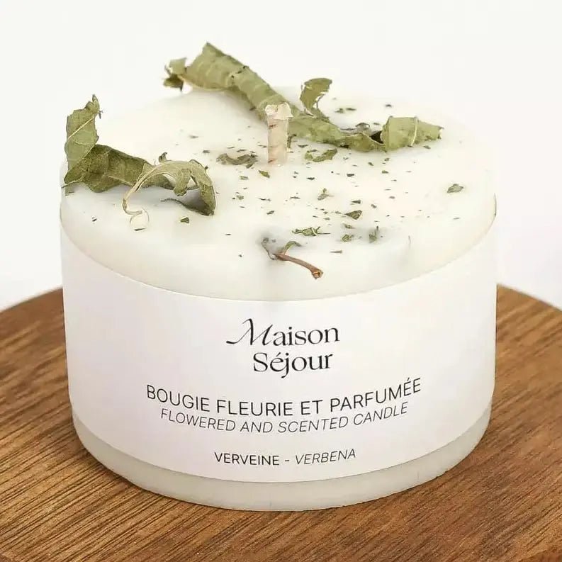 Bougie parfumée fleurs séchées verveine Maison Séjour - BY ARTINE