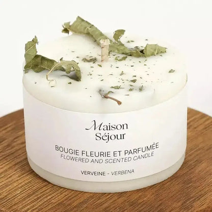 Bougie parfumée fleurs séchées verveine Maison Séjour - BY ARTINE