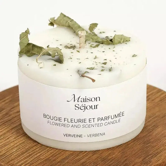 Bougie parfumée fleurs séchées verveine Maison Séjour - BY ARTINE