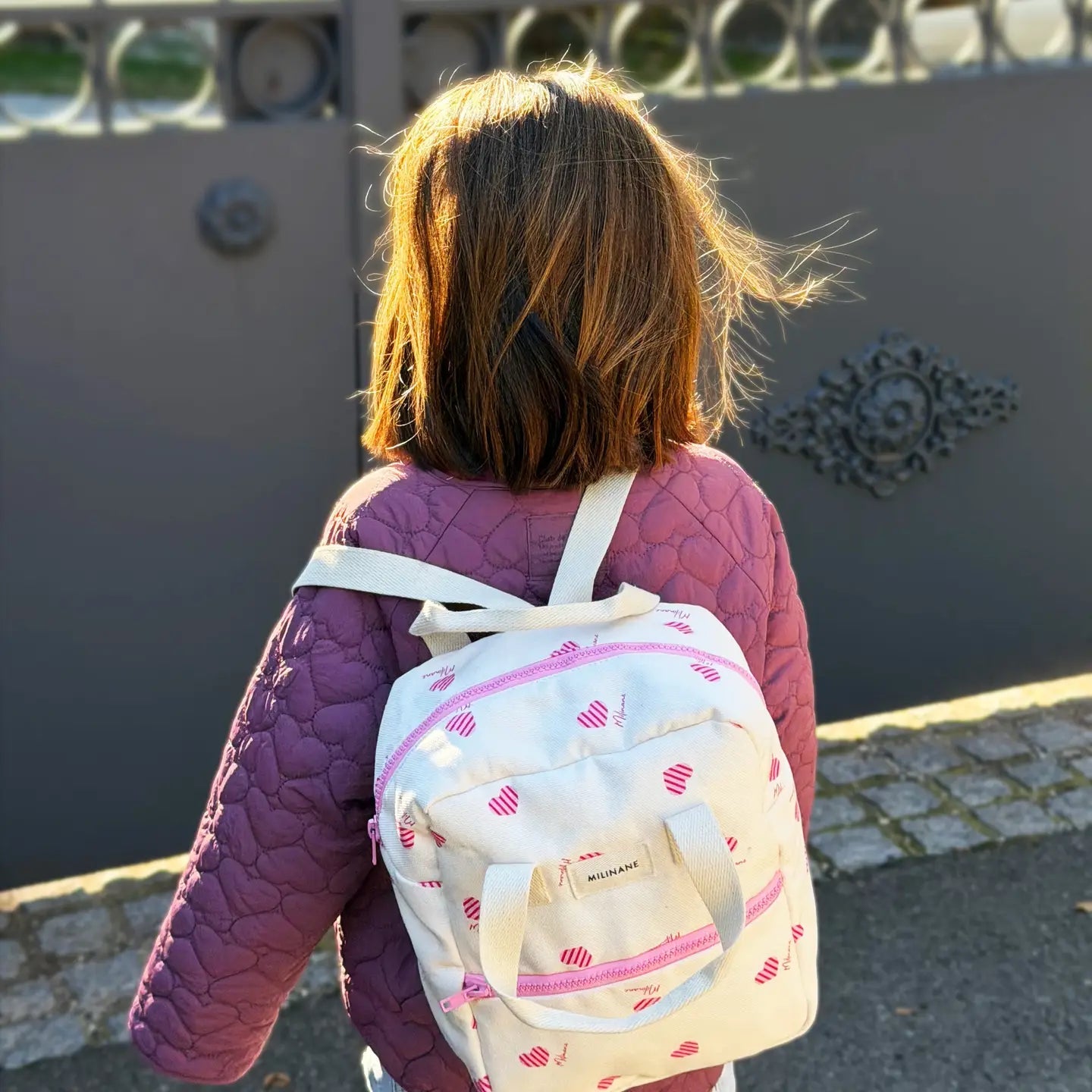 Sac à dos enfant - Coeurs girly Milinane