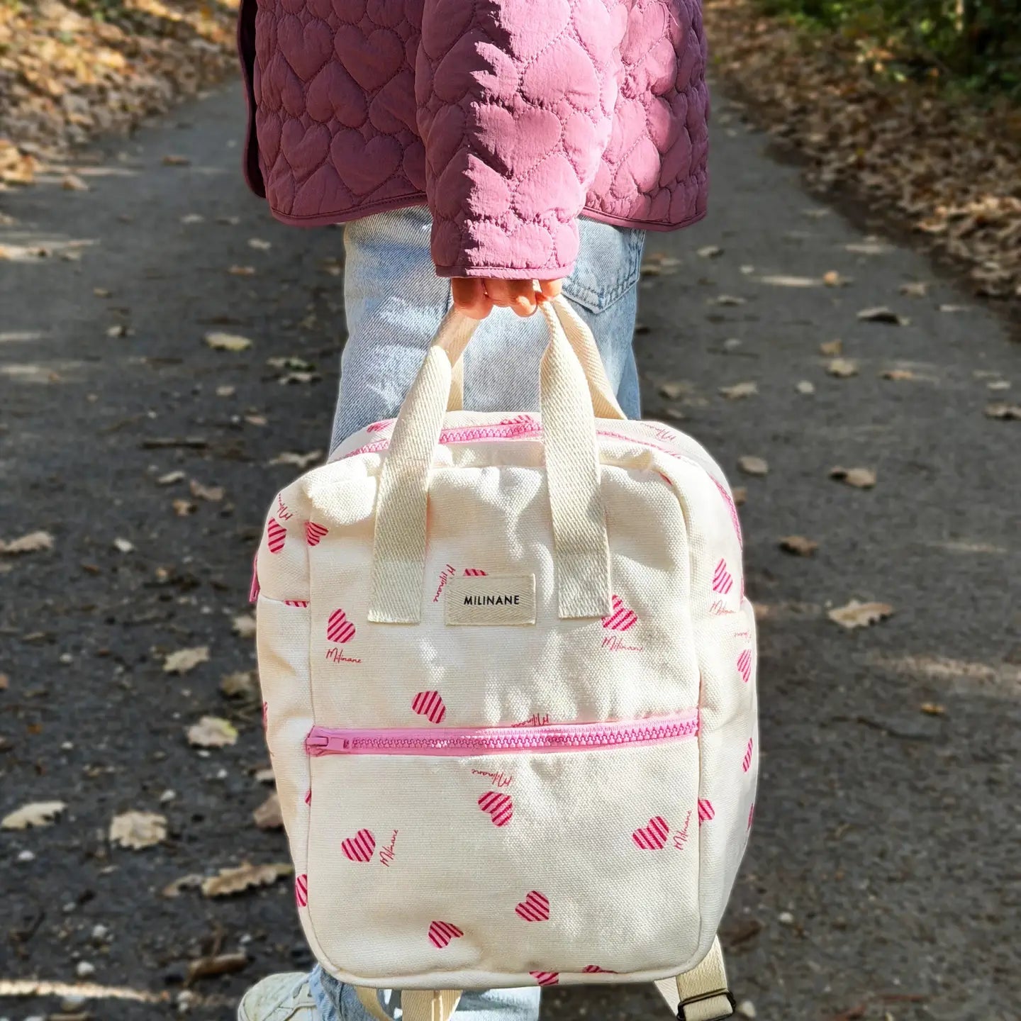 Sac à dos enfant - Coeurs girly Milinane