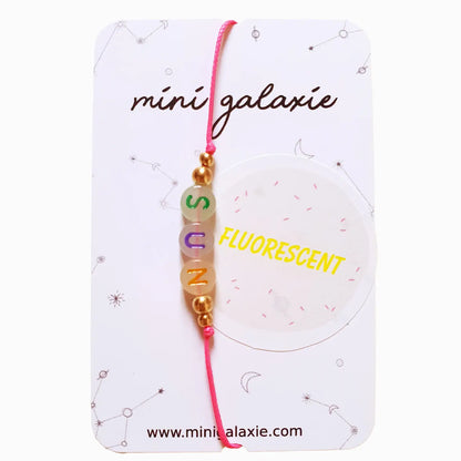 Bracelet message fluorescent