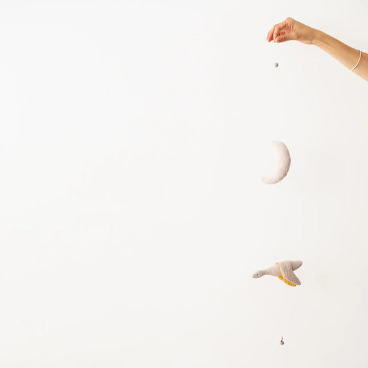Mobile lune et oiseau