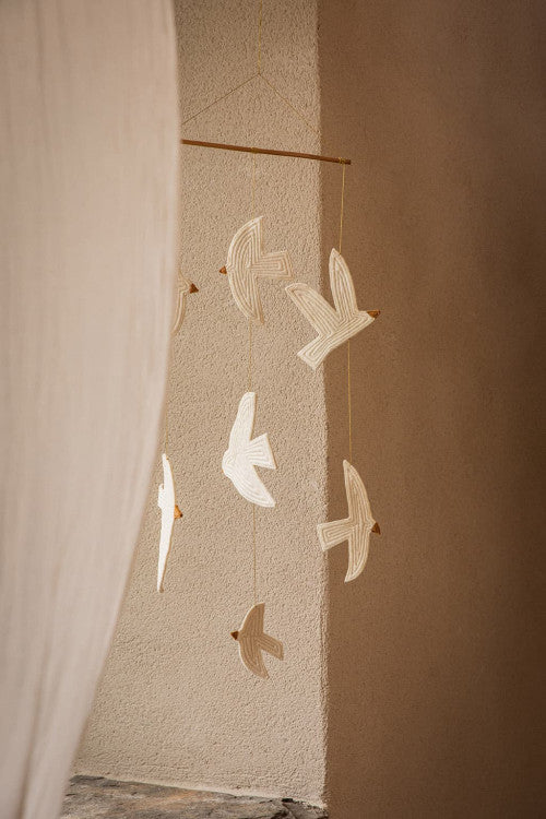 Mobile oiseaux BIRDY en feutre - BY ARTINE - Muskhane