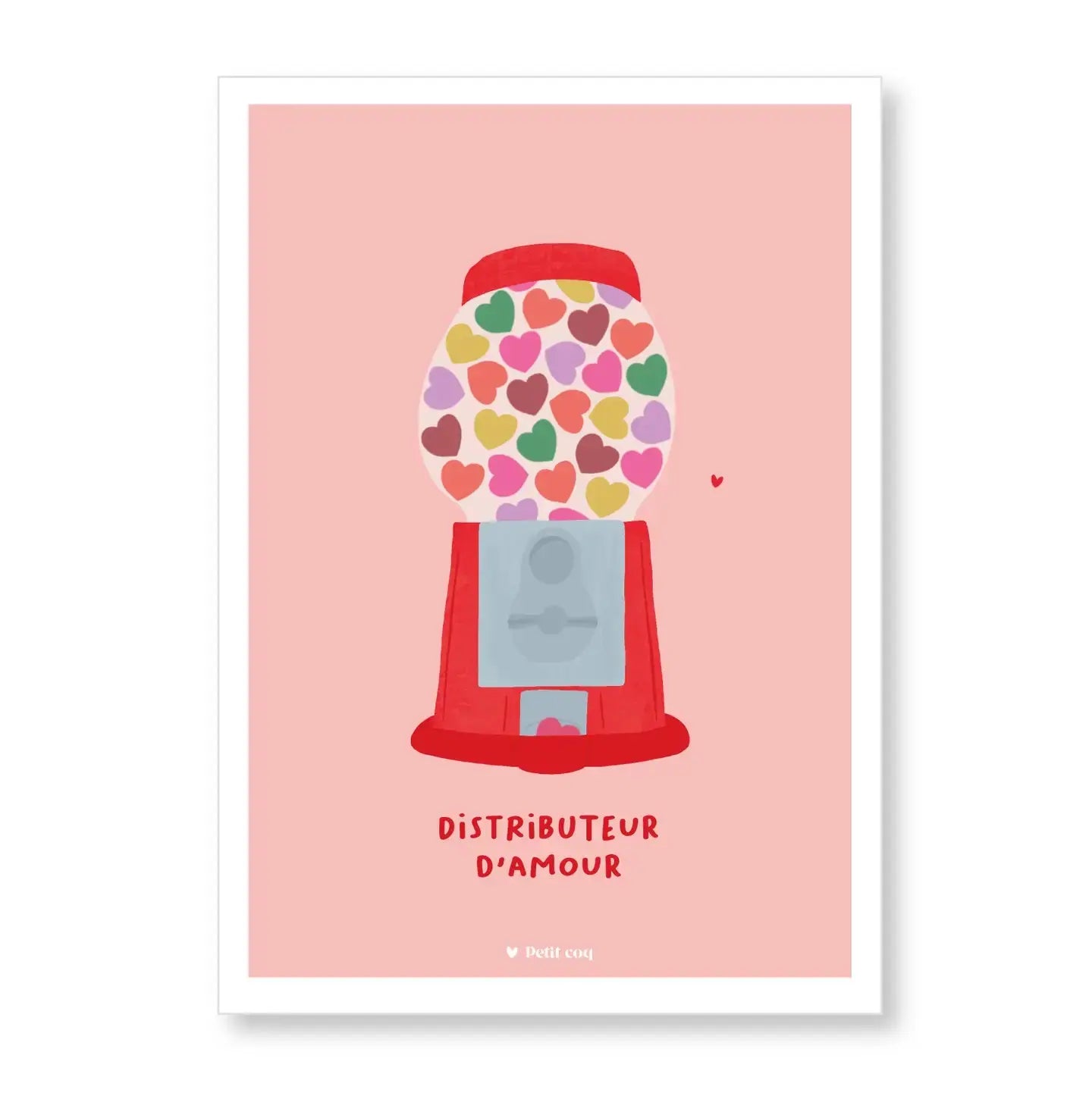 Affiche DISTRIBUTEUR D'AMOUR Petit Coq