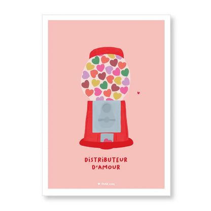 Affiche DISTRIBUTEUR D'AMOUR Petit Coq