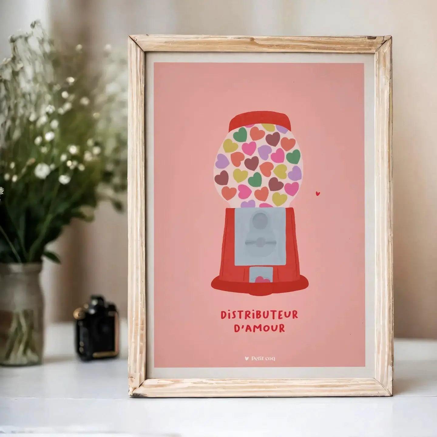 Affiche DISTRIBUTEUR D'AMOUR Petit Coq