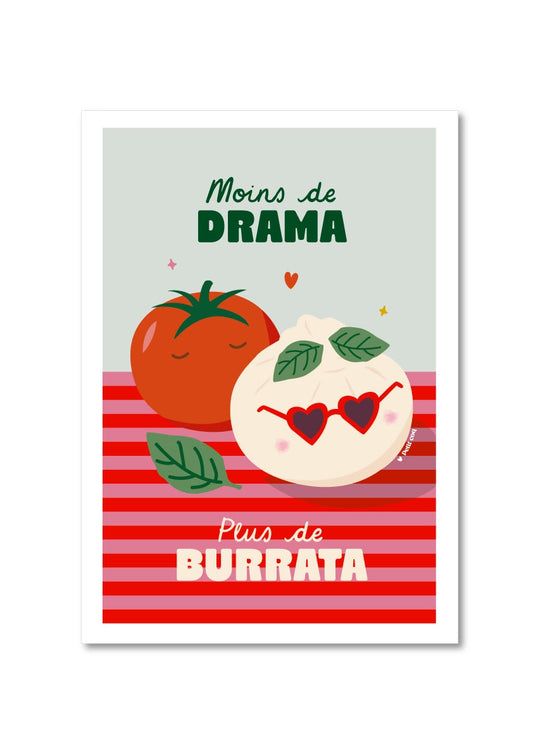 Affiche MOINS DE DRAMA Petit Coq