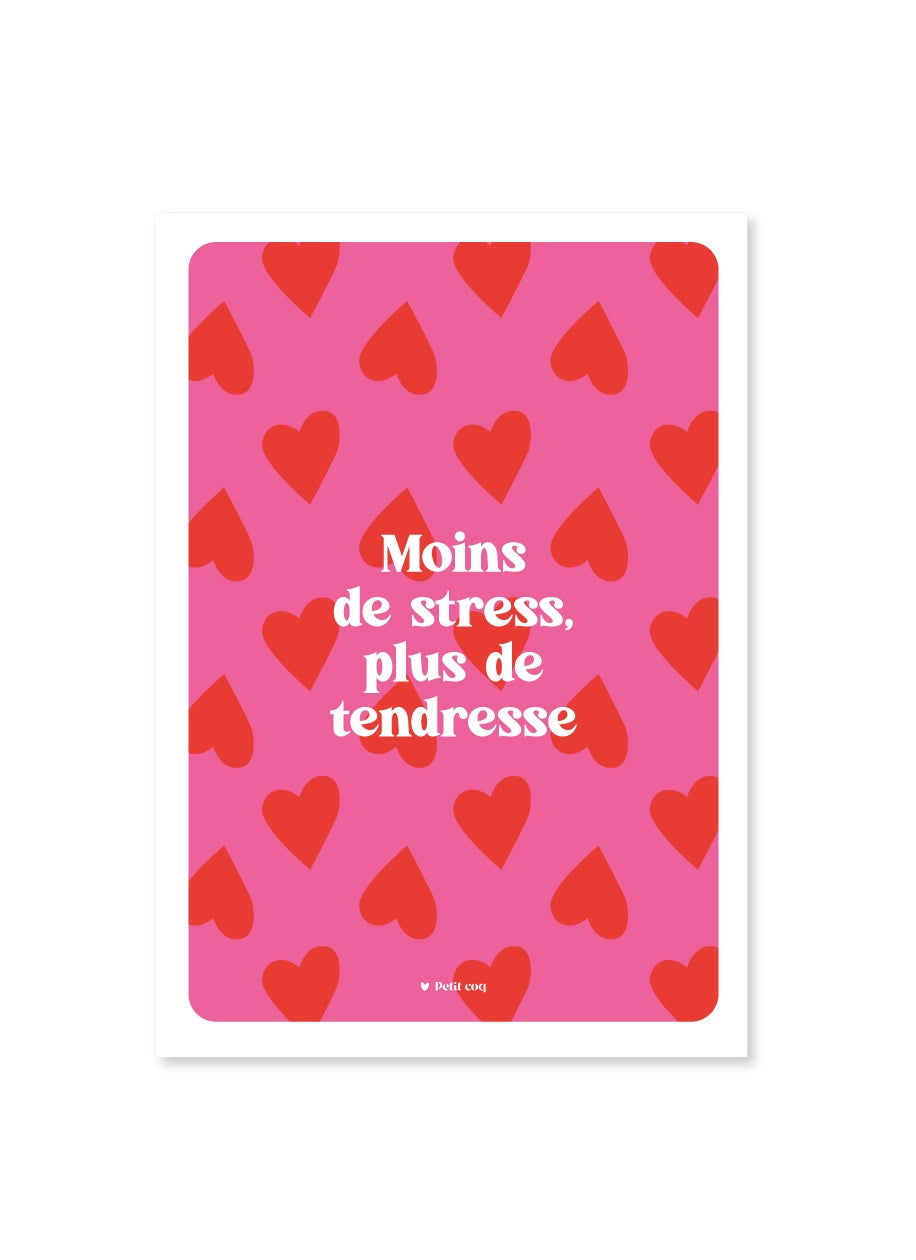 Affiche MOINS DE STRESS Petit Coq