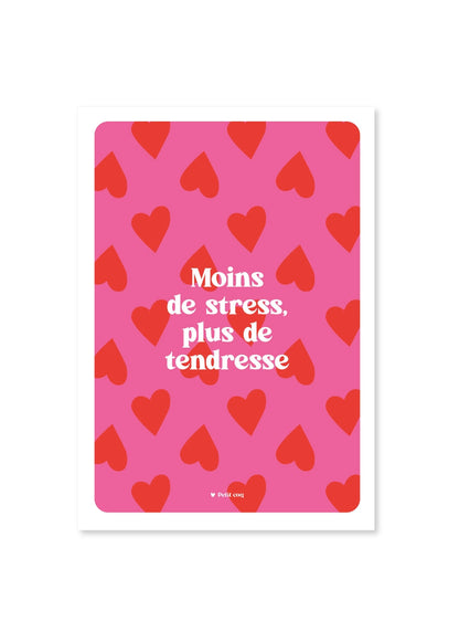 Affiche MOINS DE STRESS Petit Coq