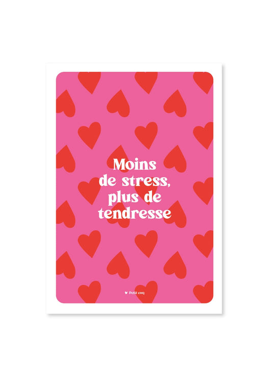 Affiche MOINS DE STRESS Petit Coq