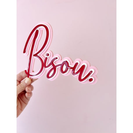 Enseigne murale BISOU Print your love