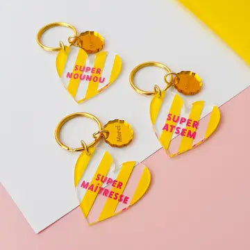 Porte-clés merci MAITRESSE, ATSEM, NOUNOU Mariisoré