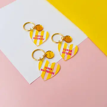 Porte-clés merci MAITRESSE, ATSEM, NOUNOU Mariisoré