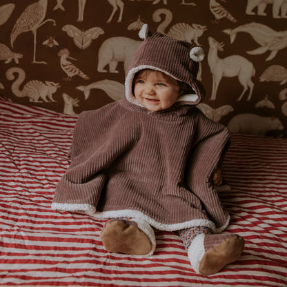 Poncho - Velours parme