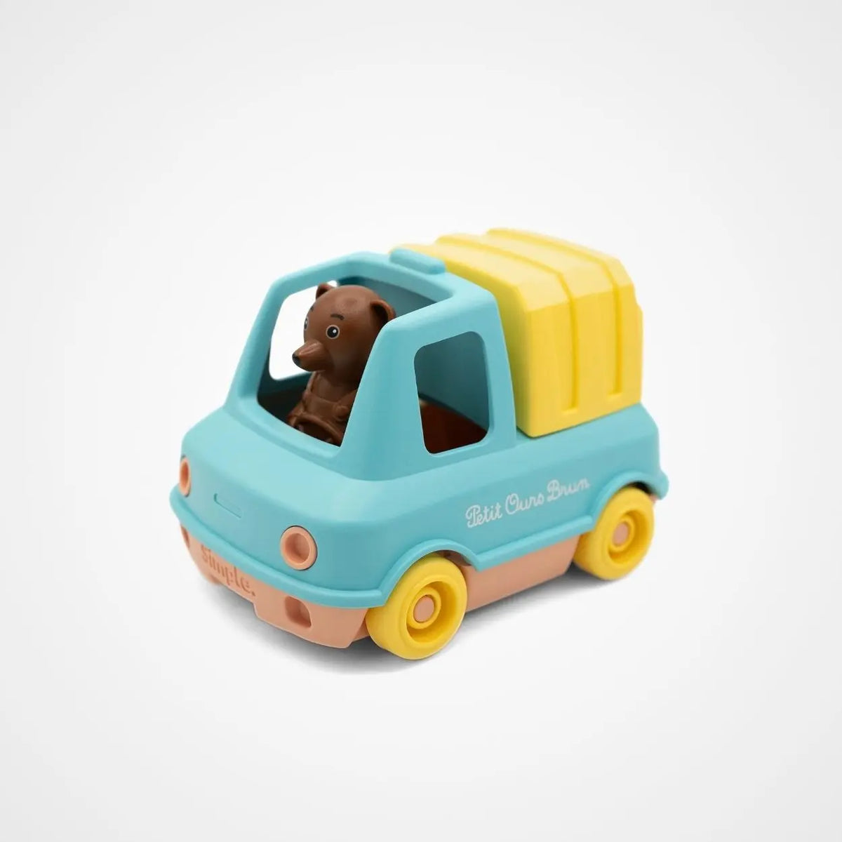 Camion Petit Ours Brun - camion poubelle - BY ARTINE Simple