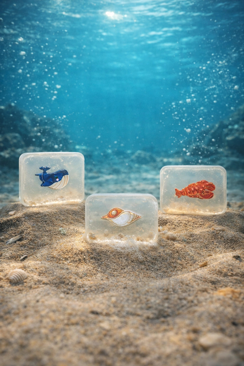 Savon surprise PINCE CHEVEUX animaux marins