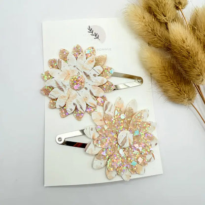 Ensemble 2 barrettes - Marguerites paillettes
