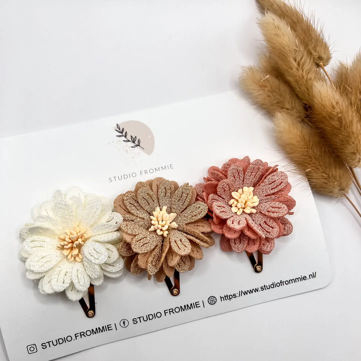 Ensemble 3 barrettes - fleuries