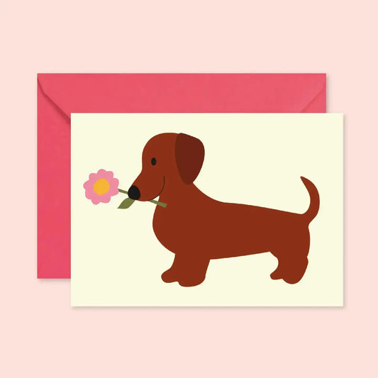 Carte TECKEL FLEURS Ma Petite Vie