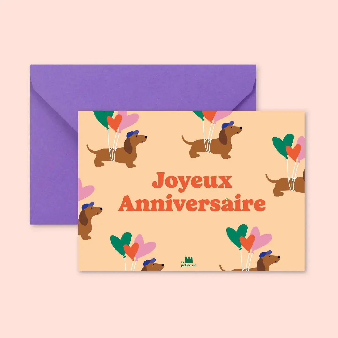 Mini carte JOYEUX ANNIVERSAIRE chien Ma Petite Vie