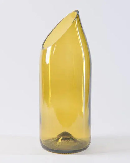 Vases issus de bouteilles de vin - bourguignonnes ocres Plates et culottées