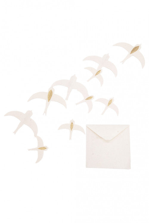 Hirondelles en papier Lokta