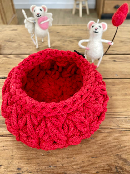 Corbeille motif fleur