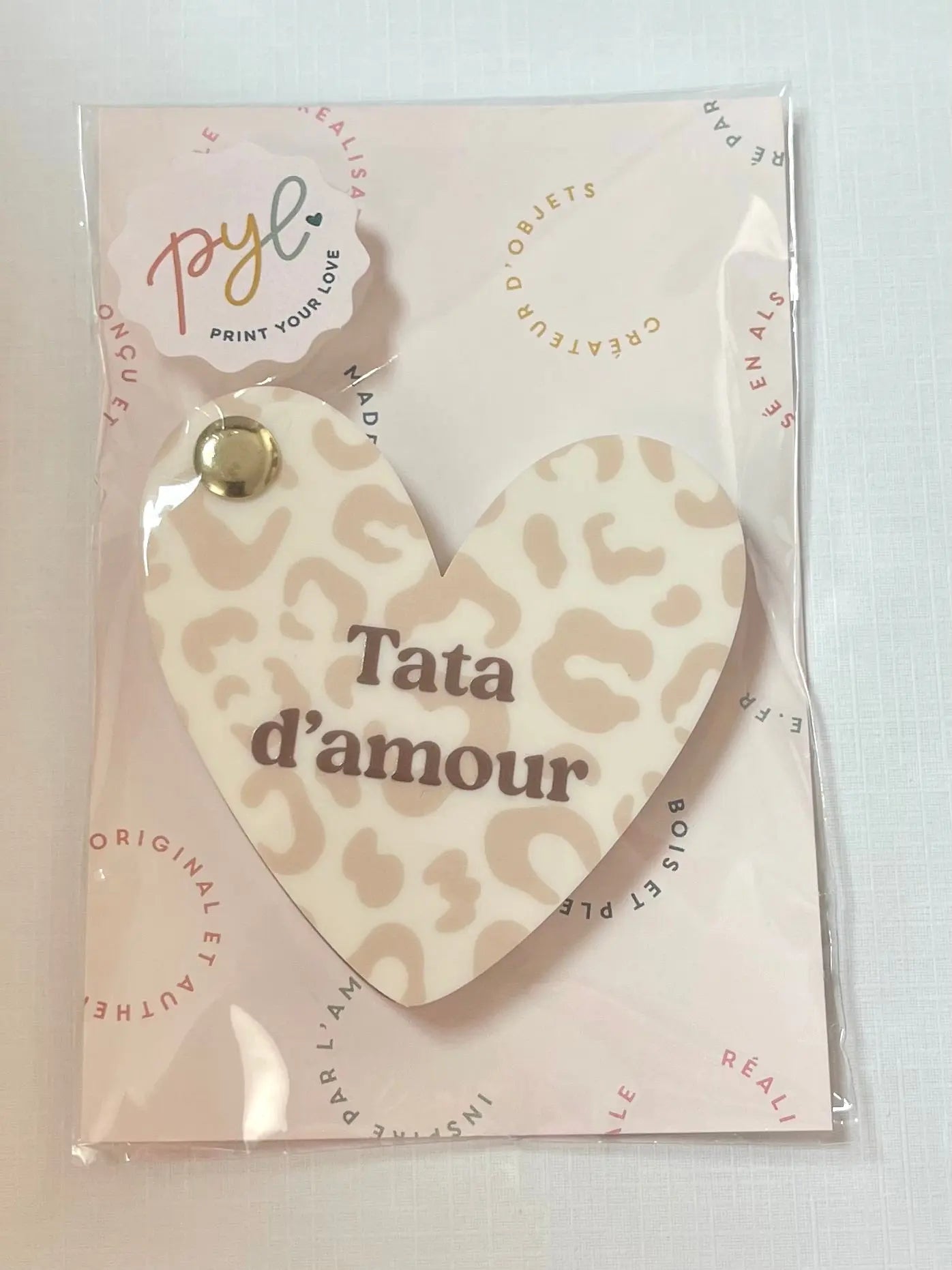 Miroir de poche TATA D'AMOUR - BY ARTINE -  Print your love