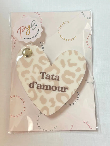 Miroir de poche TATA D'AMOUR - BY ARTINE -  Print your love