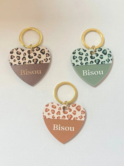 Porte-cle leopard BISOU - BY ARTINE - Print your love