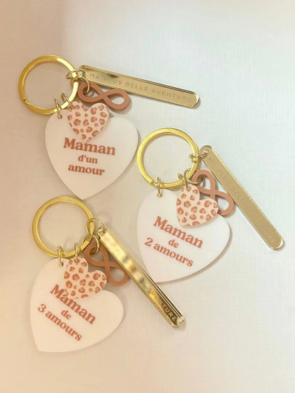 Porte-clé gri-gri Amour de Maman - BY ARTINE Print your love