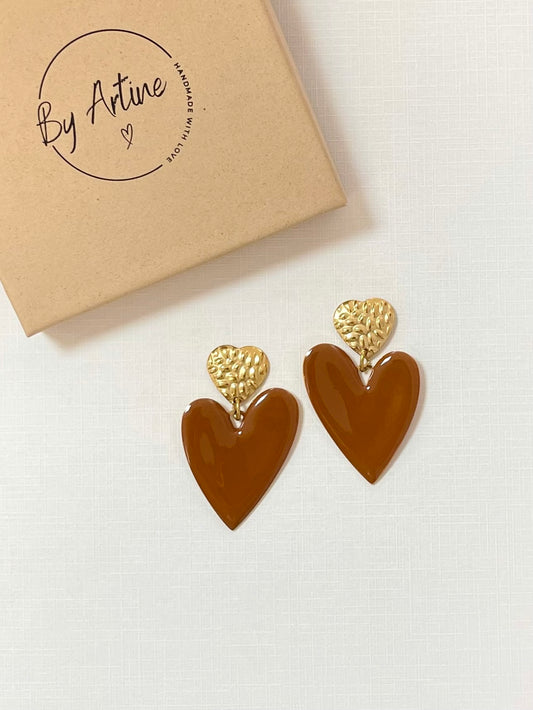 Boucles d'oreilles LOVE IS BROWN
