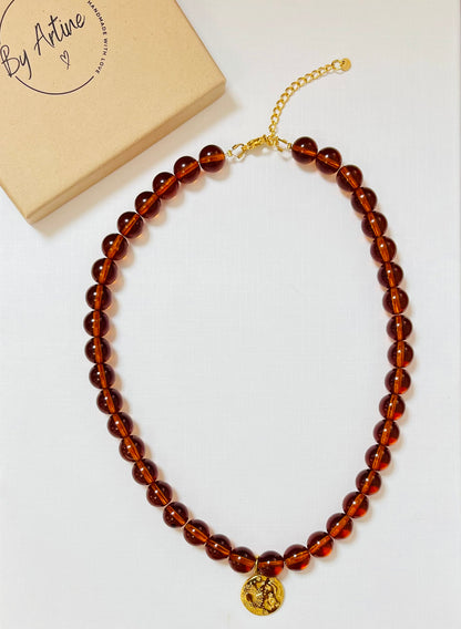 Collier perles de verre LOU
