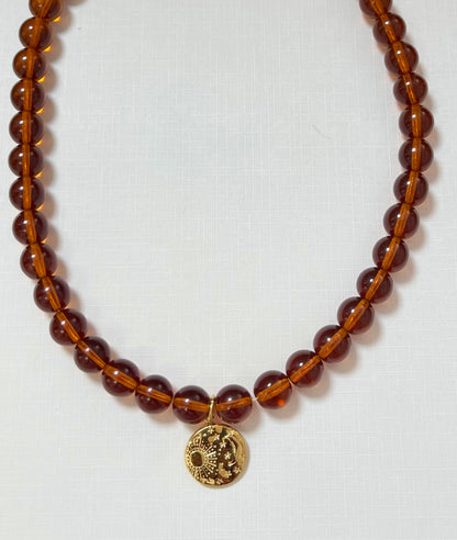 Collier perles de verre LOU