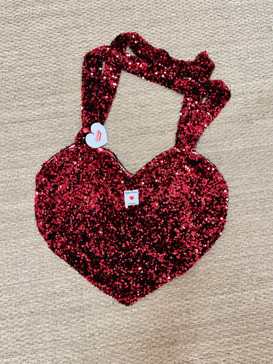 Sac coeur paillettes