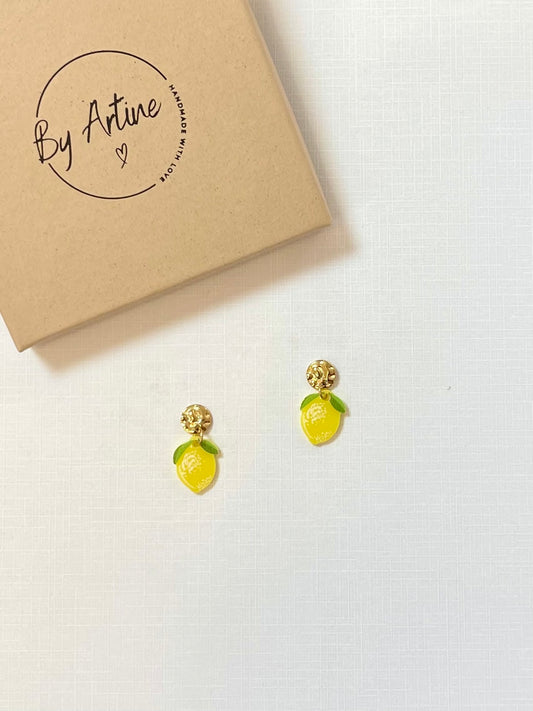 Boucles d'oreilles - Lemon - pendant citron
