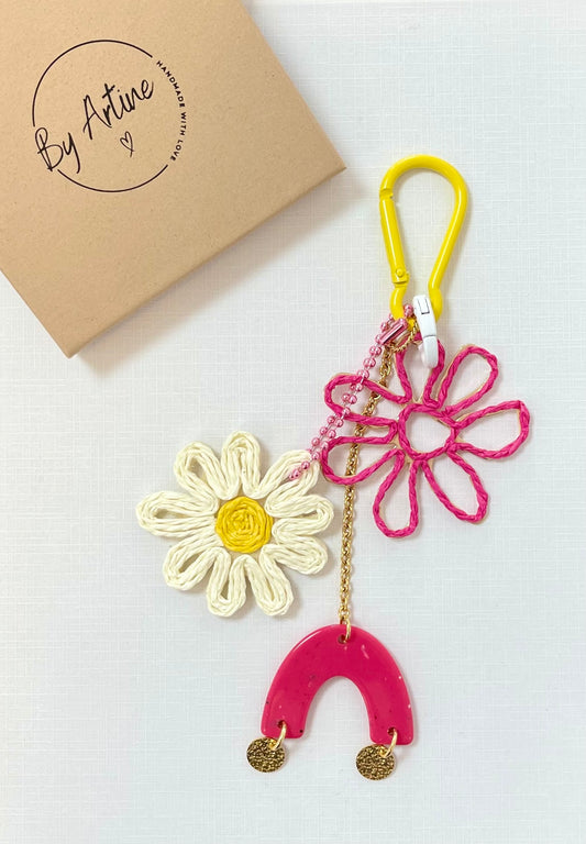 Bijou de sac - Raphia - Rose