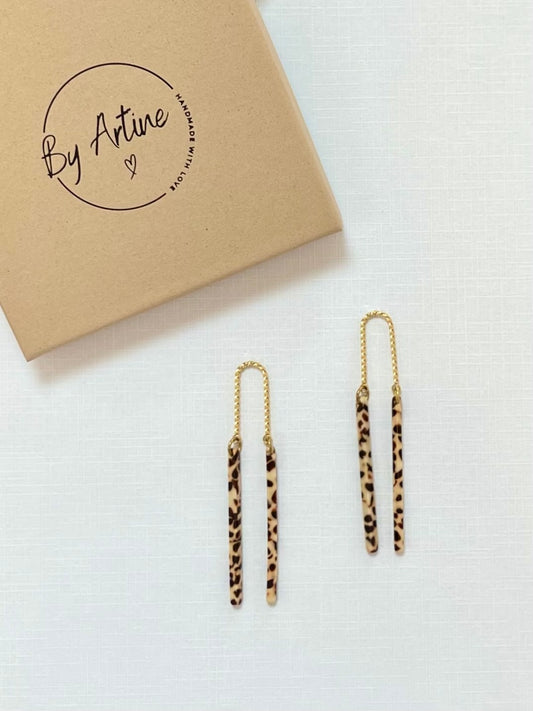 Boucles d'oreilles - Moka - baguettes