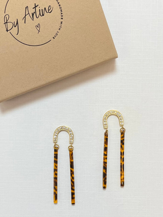 Boucles d'oreilles - Graou - baguettes strass