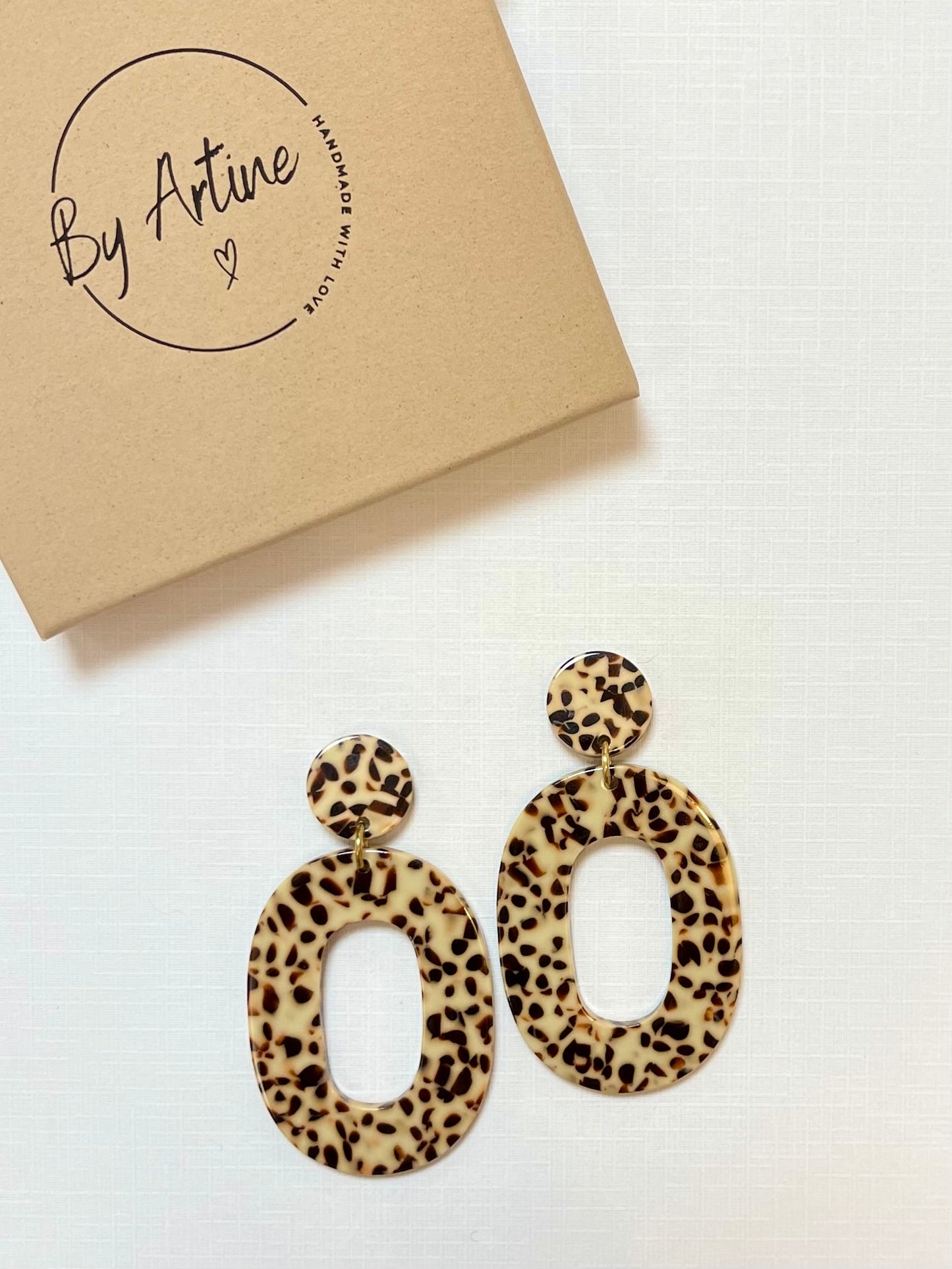 Boucles d'oreilles - Moka - Ovales