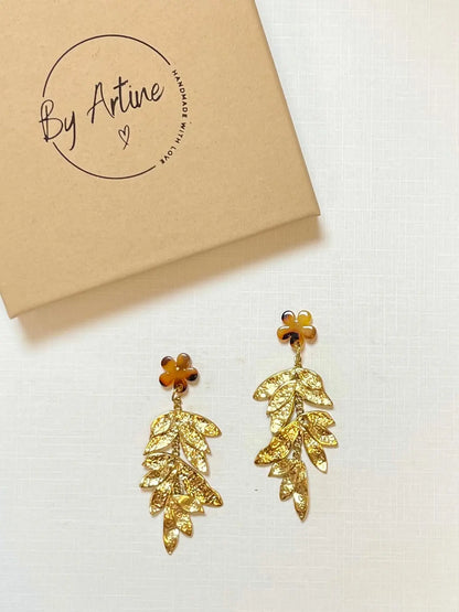 Boucles d'oreilles - Les écailles - grandes feuilles BY ARTINE