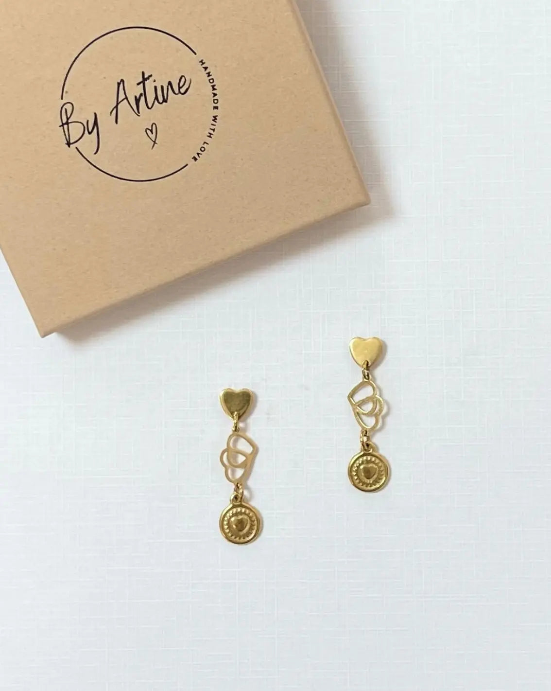 Boucles d'oreilles - Big Love - cascade dorée BY ARTINE