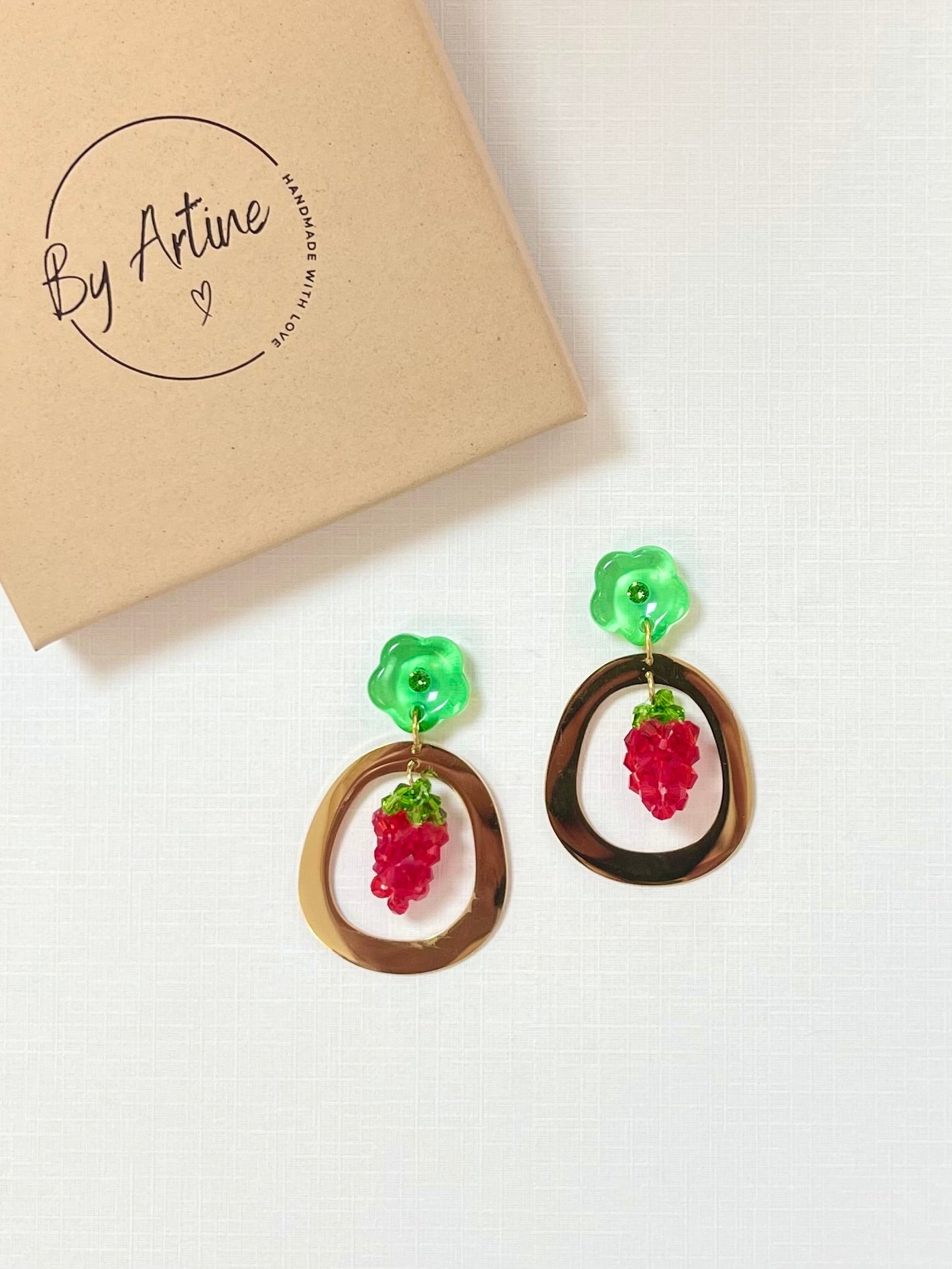 Boucles d'oreilles - Le temps des fraises BY ARTINE